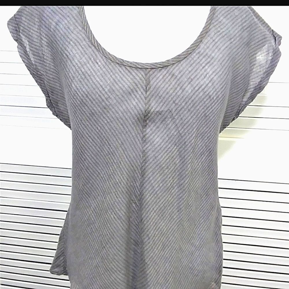 Eileen Fisher Linen Flowy Tunic Top